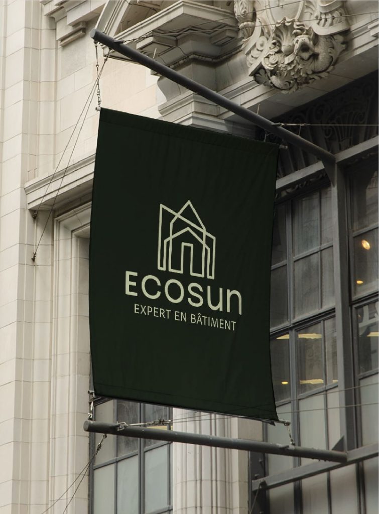 Logo de Ecosun sur une banderole.