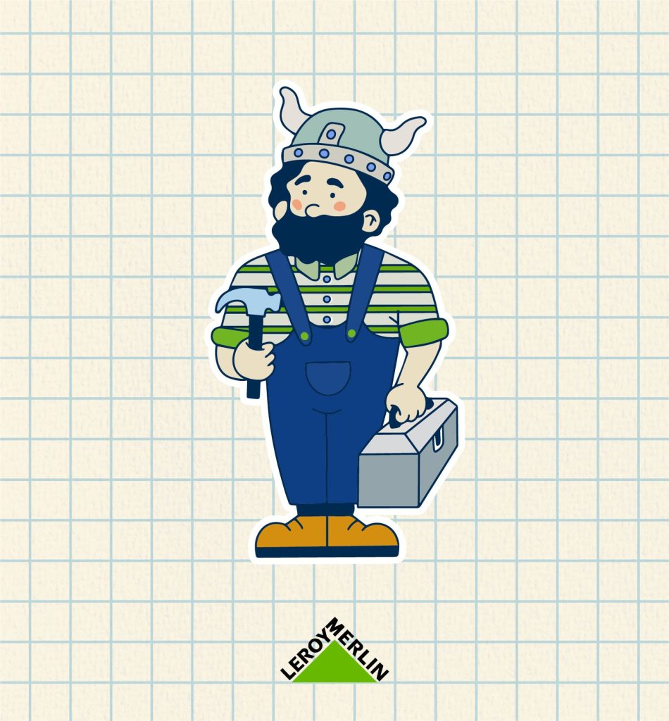 Création d'une mascotte pour Leroy Merlin.